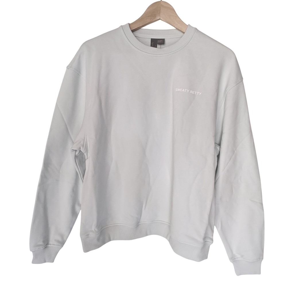 Sweaty Betty Revive‎ Crew Neck Sweatshirt  Small Medium Day Break Light Blue NEW
